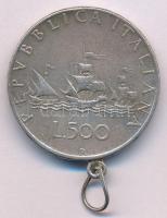 Olaszország 19[66?]R 500L Ag "Kolumbusz hajói" füllel T:F
Italy 19[66?]R 500 Lire Ag &quo...