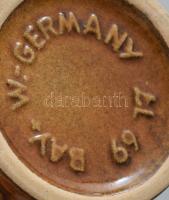 Retro német fülesváza, jelzett, m: 18 cm