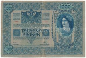 1902. 1000K "1155 44627" felülbélyegzés nélkül T:F szakadás, ragasztva Adamo SK35