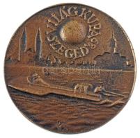 1989. "MMSZ (Magyar Motorsport Szövetség) - 0,700ccm VISO SZKV/ Világkupa Szeged '89" kétoldalas öntött bronz emlékérem (80mm) T:XF