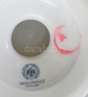 Hollóházi Hajnalka mini gyertyatartó pár, jelzett, hibátlan, m: 5 cm