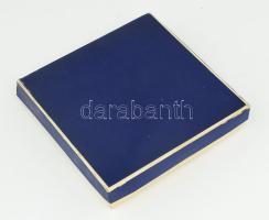 Ezüstözött kávézó kanál garnitúra, dobozban, h: 11,5 cm