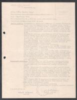 cca 1960-1985 Kovács Gáborné sz. Bártfai Ilona kádernyilvántartási iratai: személyi adatlap, önéletr...