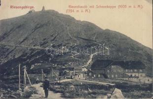 Krkonose, Riesengebirge; Riesenbaude, Schneekoppe, Schnell Photographie / cottage, mountain, photography shop (b)