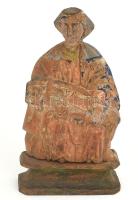 Piéta. cca 19. sz. közepe, feltehetően Erdély, faragott és festett fa, glóriák hiányoznak, m: 29 cm