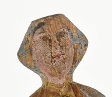 Piéta. cca 19. sz. közepe, feltehetően Erdély, faragott és festett fa, glóriák hiányoznak, m: 29 cm