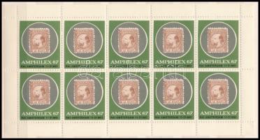 Hollandia 1967 Bélyegkiállítás, AMPHILEX tízes levélzáró kisív