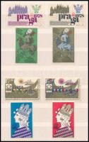 1978 Prága Bélyegkiállítás 8 klf levélzárója