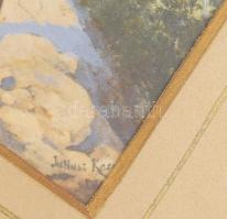 Juliusz Kossák (1824-?): Báthory István erdélyi fejdelem és lengyel király lovon. Akvarell, papír, j...