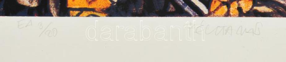 Péli Tamás (1948-1994): Kaleidoszkóp. Művészi nyomat, papír, jelzett, művészpéldány EA 3/20 számozás...