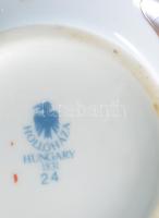 Hollóházi 6 darabos hasas bögre szett, jelzett, hibátlan, m: 10 cm