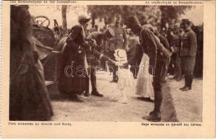 Das Herrscherpaar an der Isonzofront / Az uralkodópár (IV. Károly és Zita) az Isonzófronton, képeslapfüzetből / WWI Austro-Hungarian K.u.K. military, Charles I of Austria and Zita of Bourbon-Parma visiting the troops of Isonzo front, from postcard booklet