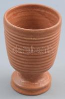Jelzett iparművész kerámia váza, m: 15 cm