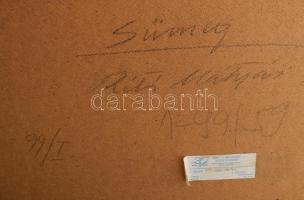 Réti Mátyás (1922-2002): Sümeg. Olaj, farost, jelezve jobbra lent, a hátoldalán autográf felirattal ...