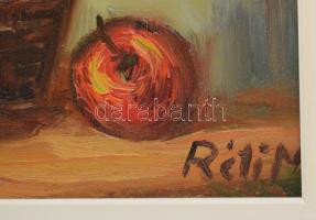 Réti Mátyás (1922-2002): Napraforgó. Olaj, farost, jelezve jobbra lent, a hátoldalán autográf felira...