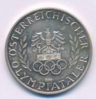 Ausztria 1972. "XI. Olimpiai Játékok - Sapporo" kétoldalas jelzett Ag emlékérem kapszulába...