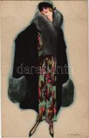 Italian lady art poctard. G. Ballerini &amp; Co. s: Chiostri (EK)