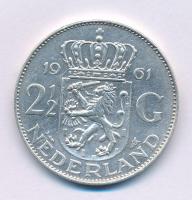 Hollandia 1961. 2 1/2G Ag "Julianna" T:XF Netherlands 1961. 2 1/2 Gulden Ag "Juliana" C:XF Krause KM#185