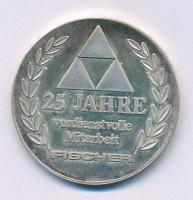 Ausztria 1996. "25 éves érdemi együttműködés - Fischer" kétoldalas jelzett Ag emlékérem ka...
