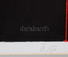 Deim Pál (1932-2016): Golgota, 1989. Szitanyomat, papír, jelzett, számozott: IX/XV. Üvegezett fakere...