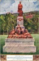 1911 Kaiser Franz Joseph I. / Franz Joseph I of Austria, statue s: AK (ázott sarok / wet corner)