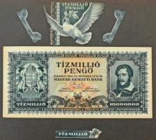 34db-os inflációs Pengő bankjegytétel albumba ragasztva (17xklf, mindenből 2db), további Pengő bankj...