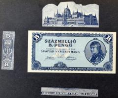 1930-1946. 46db-os (23xklf) Pengő és inflációs Pengő bankjegytétel albumba ragasztva, további Pengő ...