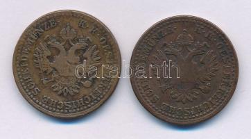 1851G 2kr Cu (2xklf: nagyméretű és kisméretű verdejel) T:VF,F ph. Adamo M5