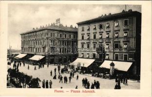 Fiume, Rijeka; Piazza Adamich / tér, Lloyd szálloda, étterem / square, hotel, restaurant (non PC) (ragasztónyom / glue mark)