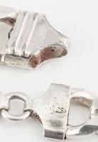 Ezüst (Ag) pancer nyaklánc és karlánc 101g, jelzett 50 cm, 20 cm