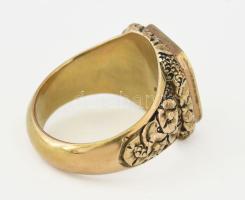 14K arany (Au) férfi pecsétgyűrű, jelzett, 20,8 g m: 59