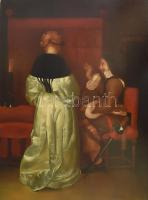 M. Horváth István (1952-): Jelenet. Olaj, farost, jelezve jobbra lent, 41×31 cm