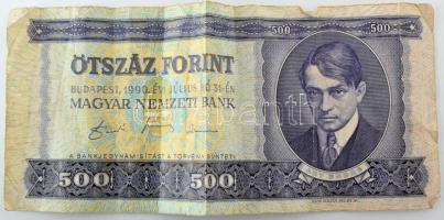 ~400g vegyes magyar- és külföldi érme tétel dobozban + 1990. 500Ft "E 081 047036" T:vegyes