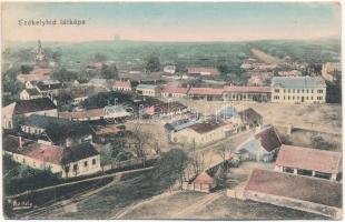 1917 Székelyhíd, Sacueni; látkép / general view s: Konkoly (ázott sarkak / wet corners)