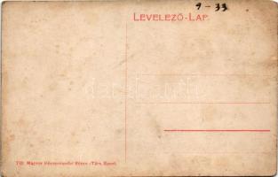 Budakeszi, Ruzicska Otthon szálloda, étterem és kávéház, terasz vendégekkel és pincérekkel (fl)