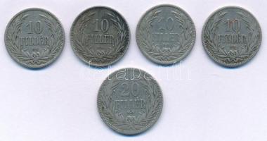 1893KB 20f Ni + 1894KB 10f Ni (3x) + 1908KB 10f Ni T:VF,F
Adamo K3, K4