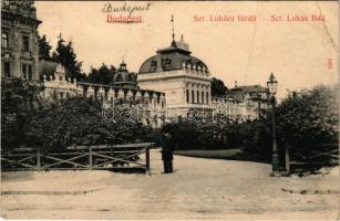 1911 Budapest II. Szent Lukács fürdő. Taussig A. 3401. (fa)
