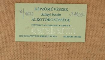 Xantus Gyula (1919-1993): Európa elrablása. Akril, farost. Jelezve balra fent, hátoldalán autográf f...