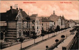 1917 Besztercebánya, Banská Bystrica; Deák Ferenc utca, villa sor. Machold F. kiadása / street view, villas (EB)