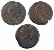 Római Birodalom / Egyiptom ~1. század 3xklf nagyobb méretű bronz érme T:F,VG patina Roman Empire / Egypt ~1st century 3xdiff bigger size bronze coins C:F,VG patina