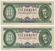1975. 10Ft (2x) sorszámkövetők "A 117 109528 - A 117 109529" T:F szép papír Adamo F8