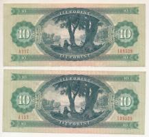 1975. 10Ft (2x) sorszámkövetők "A 117 109528 - A 117 109529" T:F szép papír
Adamo F8