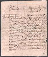 1728. nov. 21. Felsőardó (Csornotisziv / Chornotysiv, Ukrajna),
Ilosvay György levele öccsének, Ilo...