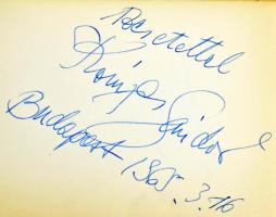 Aláírásgyűjtemény: 15 nagyrészt külföldi operaénekes, táncdalénekes, kulturális szereplő aláírása. G...