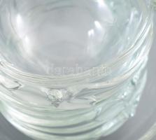 Kristály kompótos szett, teljes, jelzés nélkül, hibátlan, d: 14-24 cm