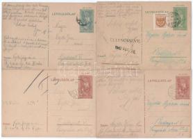 4 db magyar második világháborús zsidó KMSZ (közérdekű munkaszolgálatos) tábori posta IX/4/II. szakasz Varga György és családja között 1942-ből, Esztergom-Táborból és Csíkszentmártonból. Judaika / 4 WWII Hungarian letters between a Jewish labor serviceman and his family from 1942 from Esztergom and Str. Aklos. Judaica
