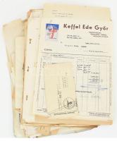 cca 1920-1940 100 db fejléces számla, kereskedelmi reklámmal kapcsolatos nyomtatvány