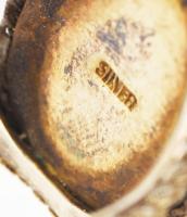 Ezüst (Ag) gyűrű, kő berakással, m: 53, jelzett, 7,8g