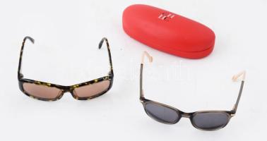 2 darab optikai szemüveg, egyik tokban