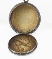 Ezüst (Ag) nyaklánc Mária medállal, jelzett, h: 55 cm, 15g